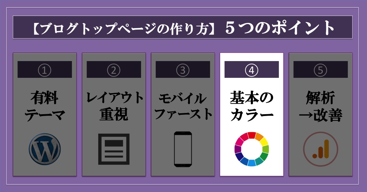 ブログトップページの作り方_5つのポイント_基本の色を決める