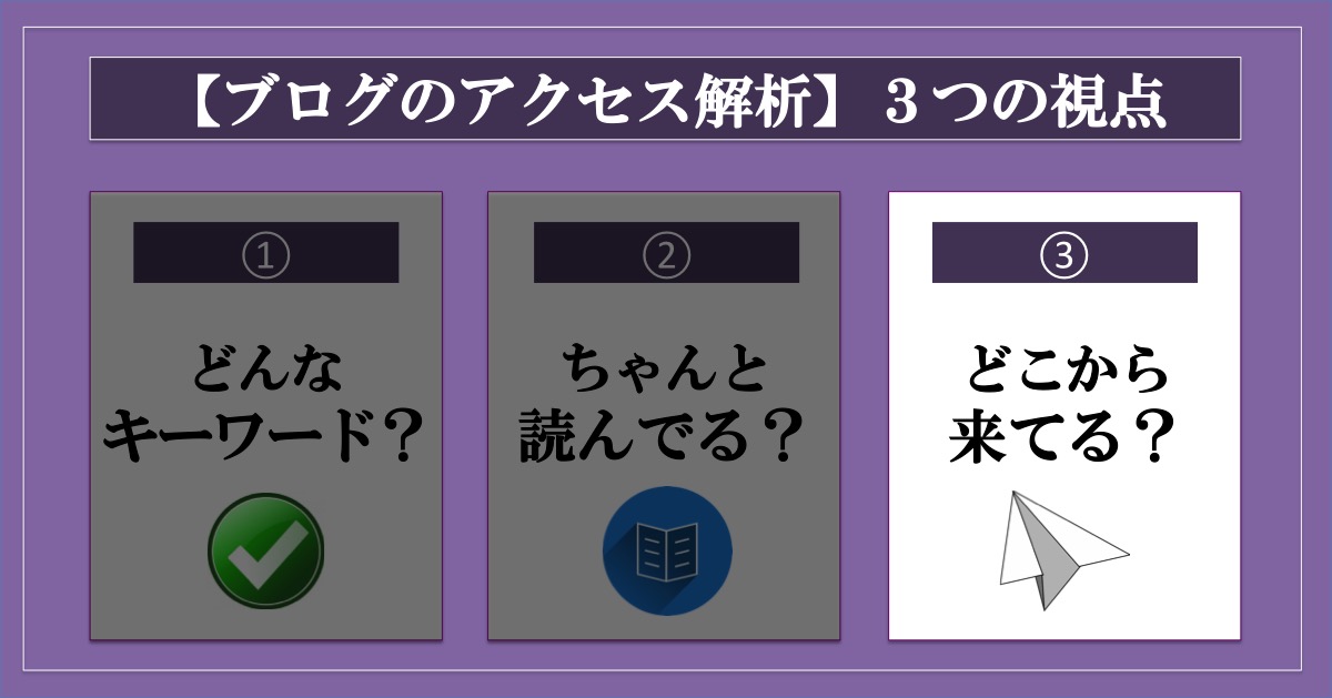 【ブログのアクセス解析】大事な3つの視点とその方法_ユーザーはどこから訪れてくれている？