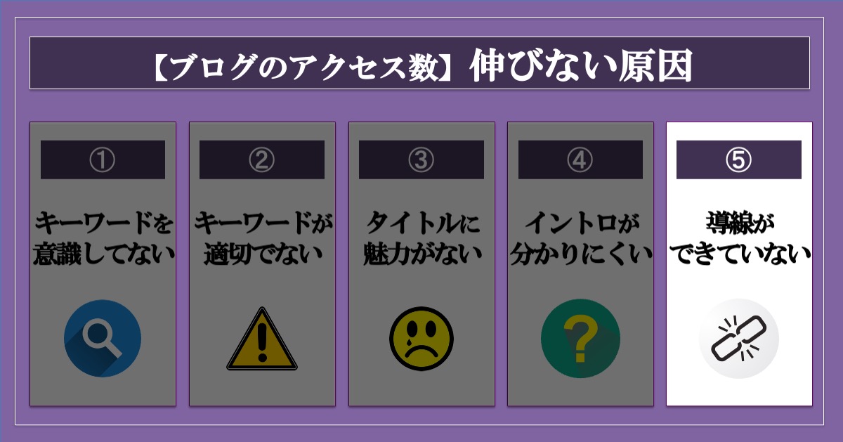 ブログのアクセス数が伸びない原因_導線ができていない