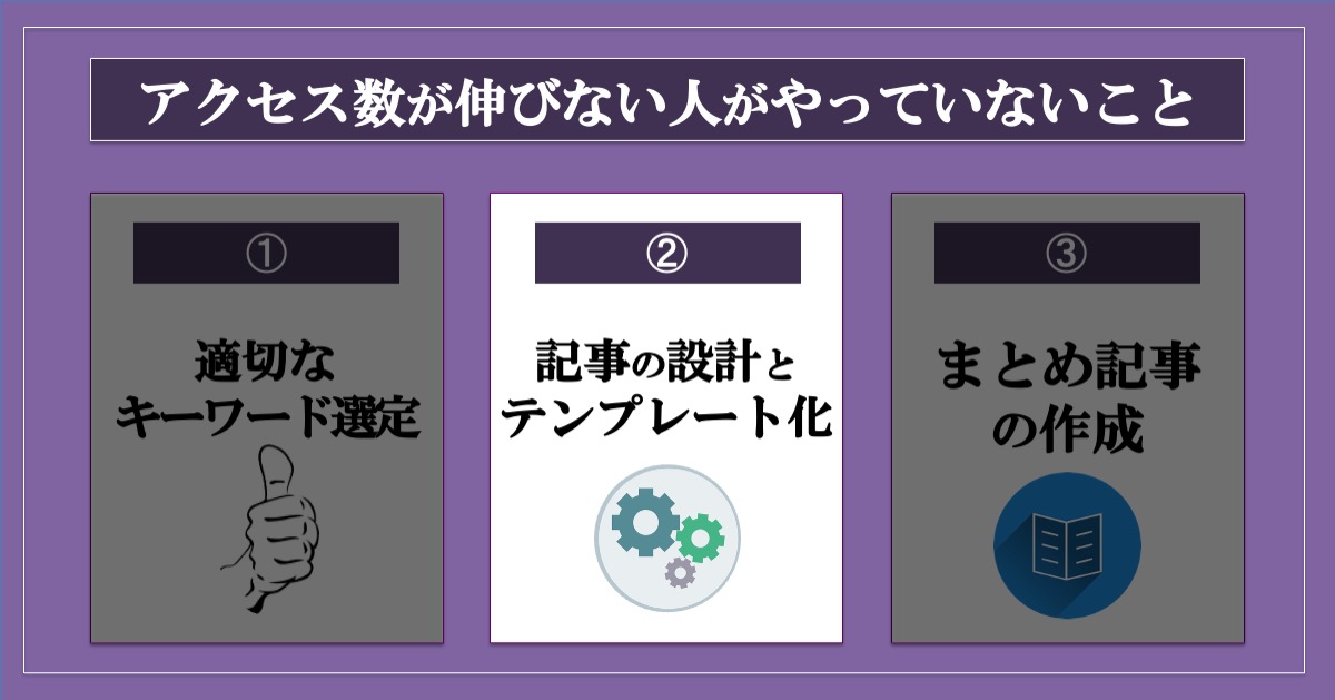 ブログのアクセス数が伸びない人がやっていない３つのこと_記事の設計とテンプレート化