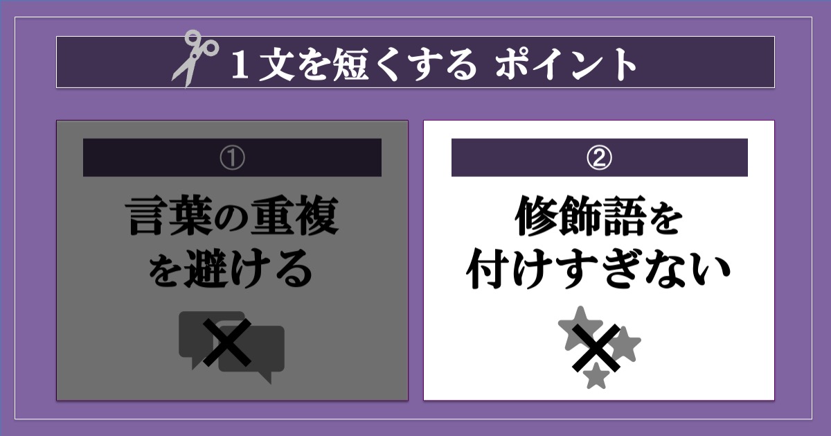 読みやすいブログの書き方／１文を短くする_修飾語を付けすぎない