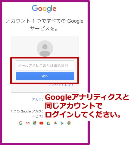  Googleログイン